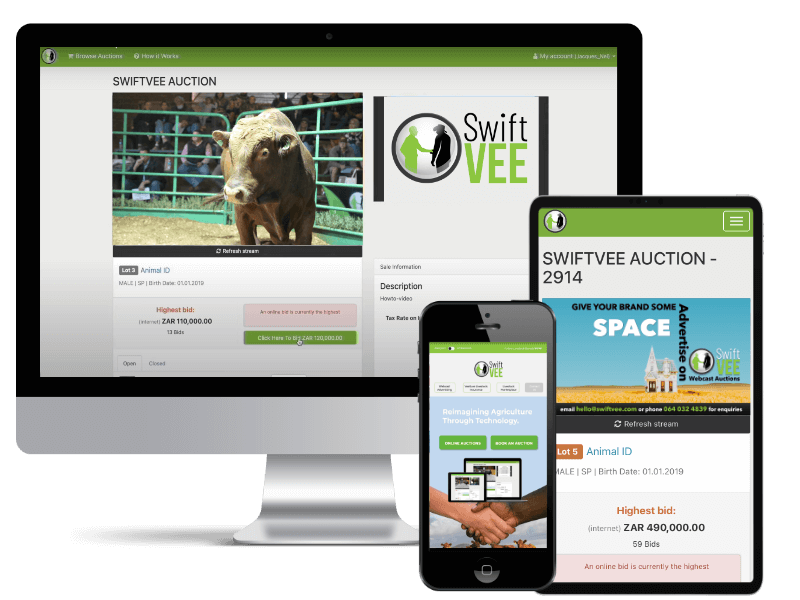 Livestock auctions and sales trading platform, buy & sell livestock